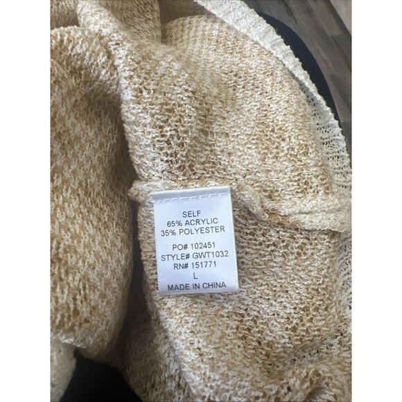 Gilli Long-Sleeve Leopard Print Sweater, Size Large Women’s Top - Picture 8 of 8